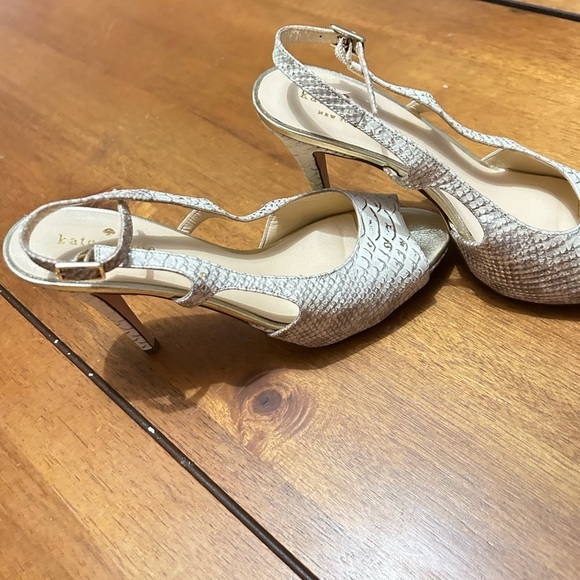 Kate Spade Snakeskin Slingback Heels - Picture 3 of 13